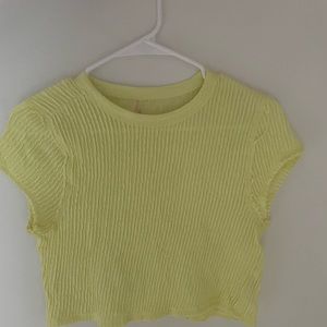 Free people “ Second Base Tee” in Lemon Drop